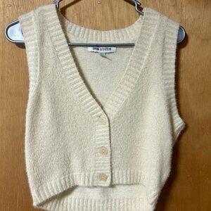 Cream Urban Outfitters Sweater Vest